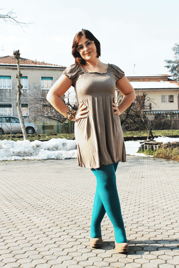 Outfit taglia 46 Sabbia Petrolio primavera 2013 Smodatamente