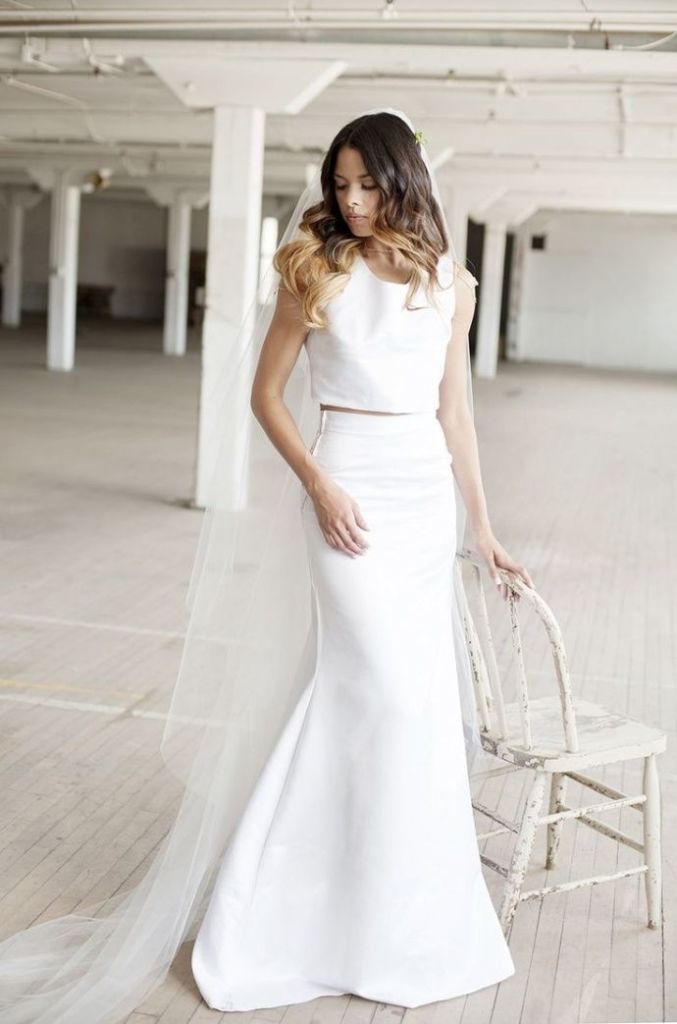 Abiti da sposa crop top 2016 come indossarlo