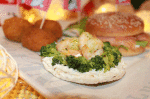 ricetta antipasti natale 2015 veloci sfiziosi galletta riso gamberetti broccoli low carb