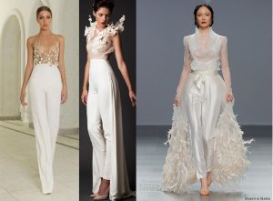 vestiti sposa 2018 pantaloni