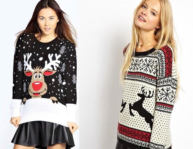 Maglione Natalizio Da Donna Happy Reindeer: Plus Size Con Renne E Fiocchi Di Neve