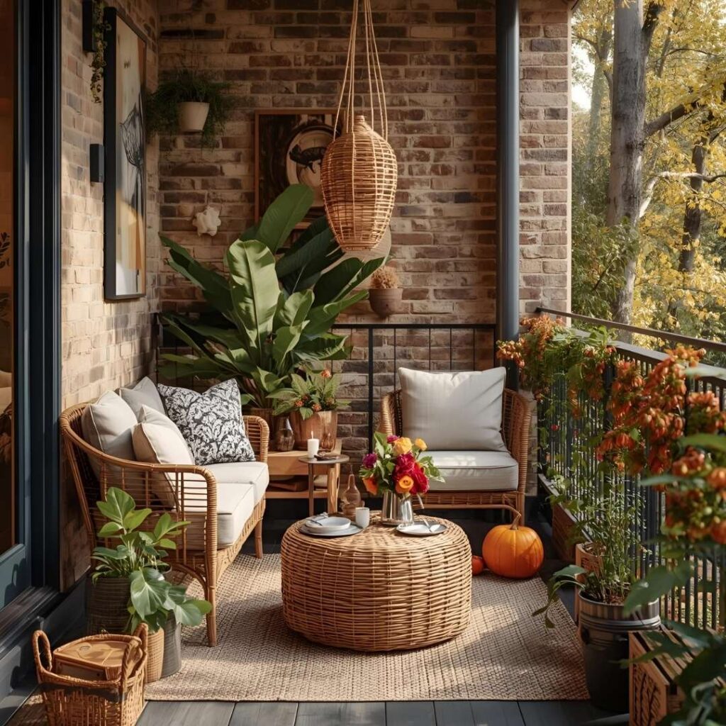 Arredare il balcone in autunno