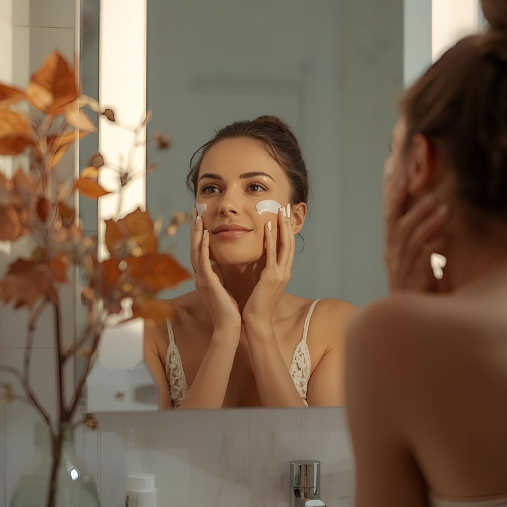 Skincare minimal autunnale