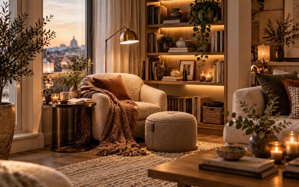 Come creare un angolo lettura cozy in un piccolo soggiorno